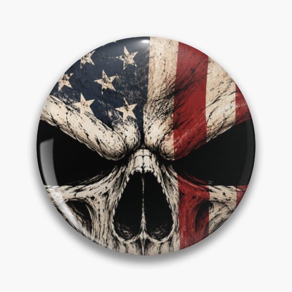 Item preview, Patriot Skull – Distressed American Flag Skull | USA Freedom Graphic T-Shirt designed and sold by 18 Life Outlaw.