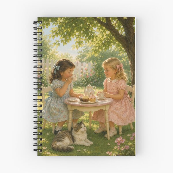 Item preview, Friendship Over Tea and Cupcakes – Vintage Storybook Tea Party Wall Art for Kids designed and sold by FunscapeHQ.