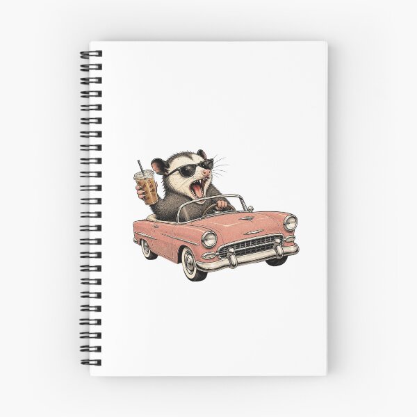 Item preview, Coffee Addict Possum Driving Pink Convertible Design designed and sold by BrandyandBeyond.
