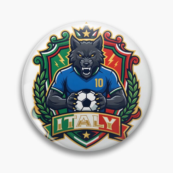 Item preview, Italy Wolf Soccer Emblem designed and sold by Art Intelligence.