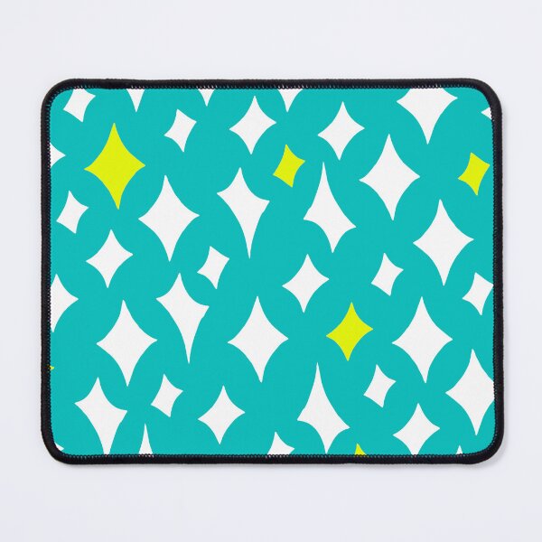 Item preview, Mid-Century Modern Diamond Stars Pattern On Turquoise Hues designed and sold by DEC02.