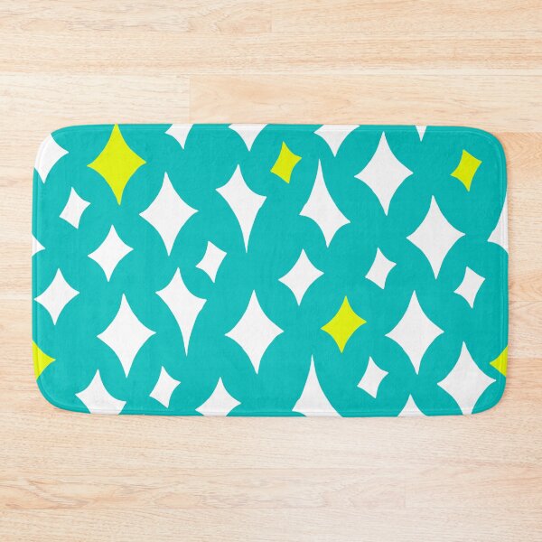 Item preview, Mid-Century Modern Diamond Stars Pattern On Turquoise Hues designed and sold by DEC02.