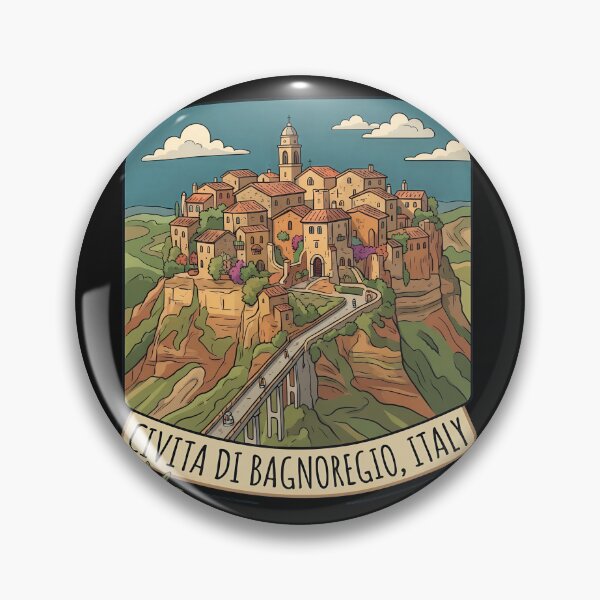 Item preview, Italian Hill Town Civita di Bagnoregio Travel designed and sold by DoodleVerseDark.