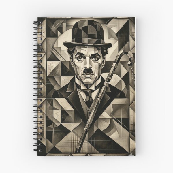 Item preview, Geometric Charlie Chaplin: Abstract Noir Portrait designed and sold by jeugenet.