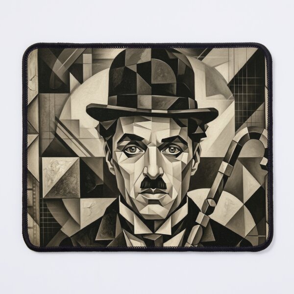 Item preview, Geometric Charlie Chaplin: Abstract Noir Portrait designed and sold by jeugenet.