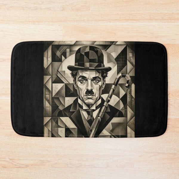 Item preview, Geometric Charlie Chaplin: Abstract Noir Portrait designed and sold by jeugenet.