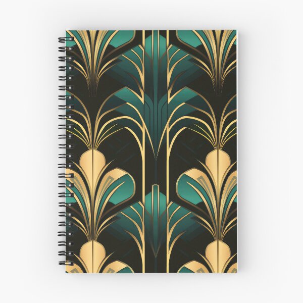 Item preview, Teal-Green And Golden Luxurious Art Deco Pattern designed and sold by DEC02.
