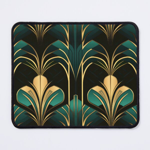 Item preview, Teal-Green And Golden Luxurious Art Deco Pattern designed and sold by DEC02.