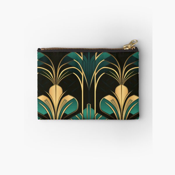 Item preview, Teal-Green And Golden Luxurious Art Deco Pattern designed and sold by DEC02.