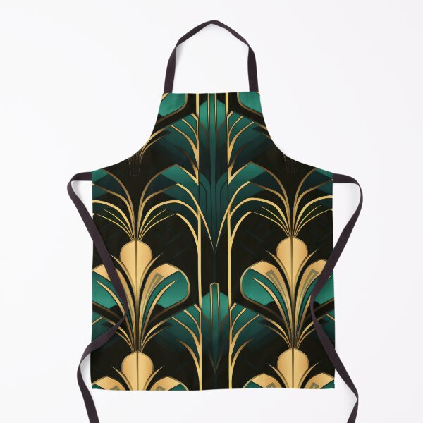 Item preview, Teal-Green And Golden Luxurious Art Deco Pattern designed and sold by DEC02.