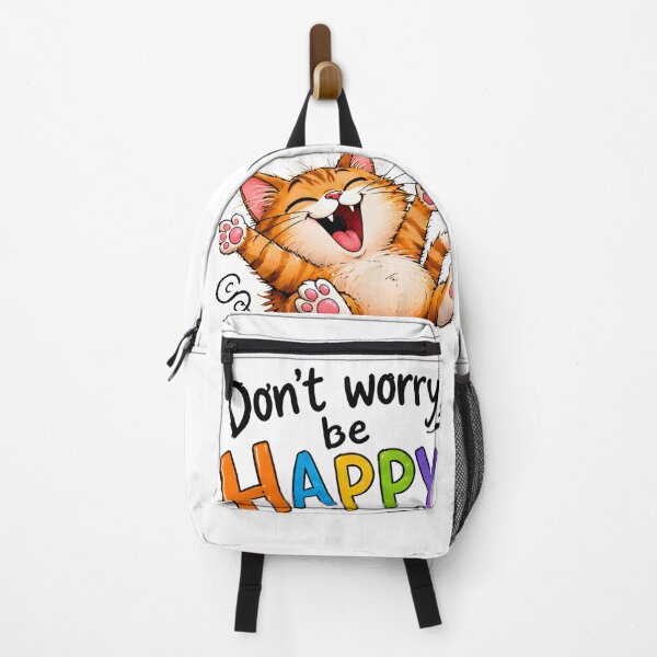 Item preview, Don't Worry, Be Happy - Cute Happy Cat Motivation Design designed and sold by vansaidshop ⭐⭐⭐⭐⭐.