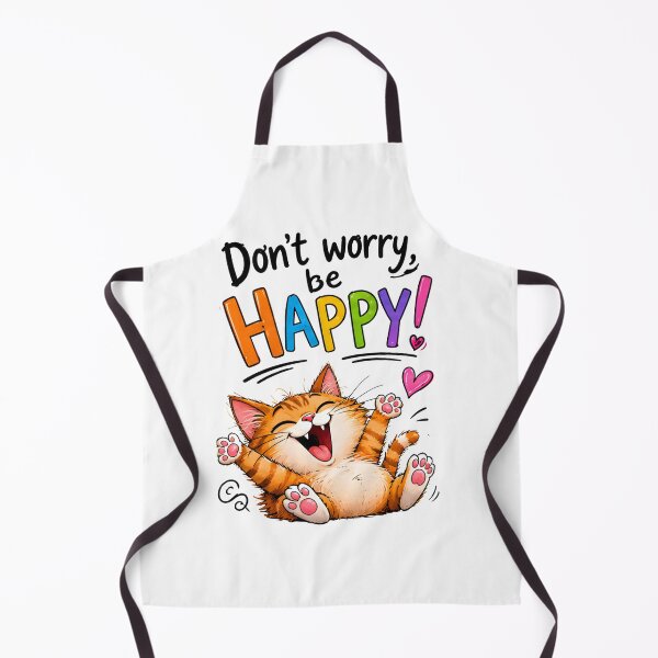 Item preview, Don't Worry, Be Happy - Cute Happy Cat Motivation Design designed and sold by vansaidshop ⭐⭐⭐⭐⭐.