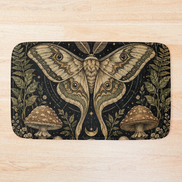Item preview, Mystic Forest Moth Moon Botanical designed and sold by therbear.