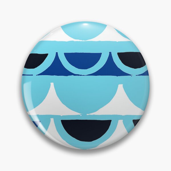 Item preview, Mid-Century Modern Blue And Aqua Seaside Geometric Pattern designed and sold by DEC02.