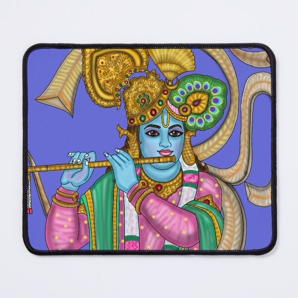 Item preview, Lord Krishna Artwork | Sacred Hindu Digital Painting & Spiritual Illustration designed and sold by Harshit_Digital_Arts.