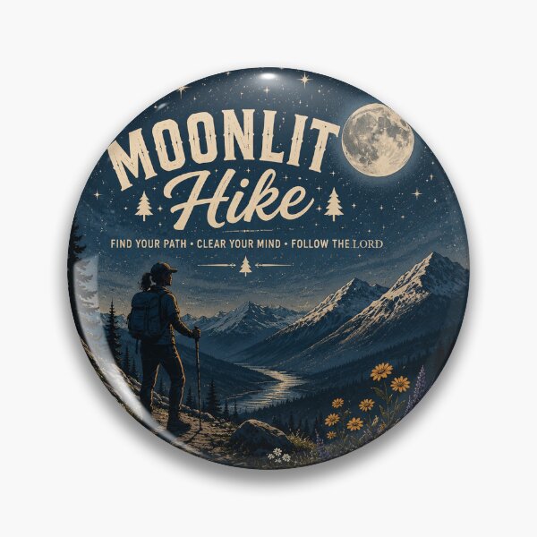 Item preview, Moonlit Hike – Follow the Lord designed and sold by NaphDesigns.