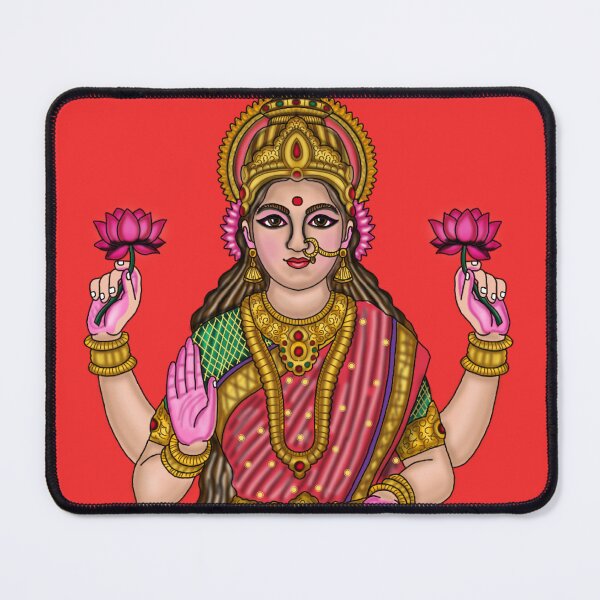 Item preview, Goddess Lakshmi Artwork | Sacred Hindu Divine Mother Digital Illustration designed and sold by Harshit_Digital_Arts.