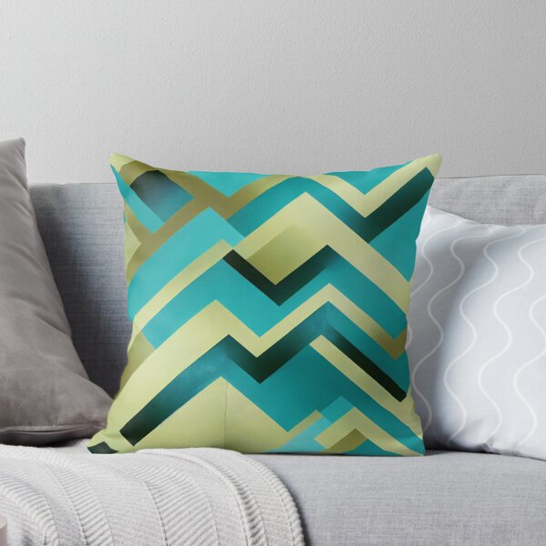 Item preview, Art Deco Pattern In Teal Blue And Yellow designed and sold by DEC02.