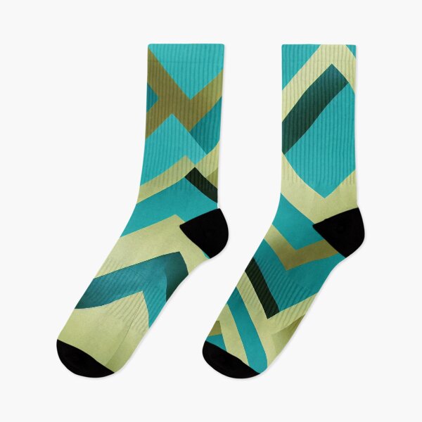 Item preview, Art Deco Pattern In Teal Blue And Yellow designed and sold by DEC02.