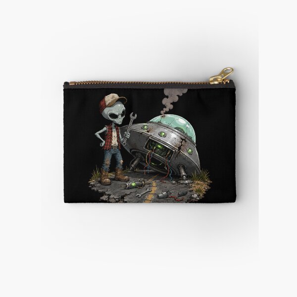 Item preview, Broken Down UFO Alien Mechanic designed and sold by Sonic Nova Studios.