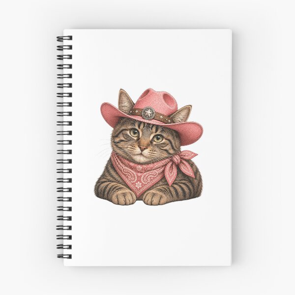 Item preview, Tabby Cat Pink Cowgirl Western Charm Design designed and sold by BrandyandBeyond.