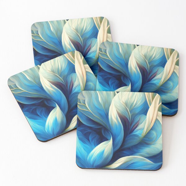 Item preview, Icy Blue Elegant Floral Swirls Abstract Art Design  designed and sold by DEC02.