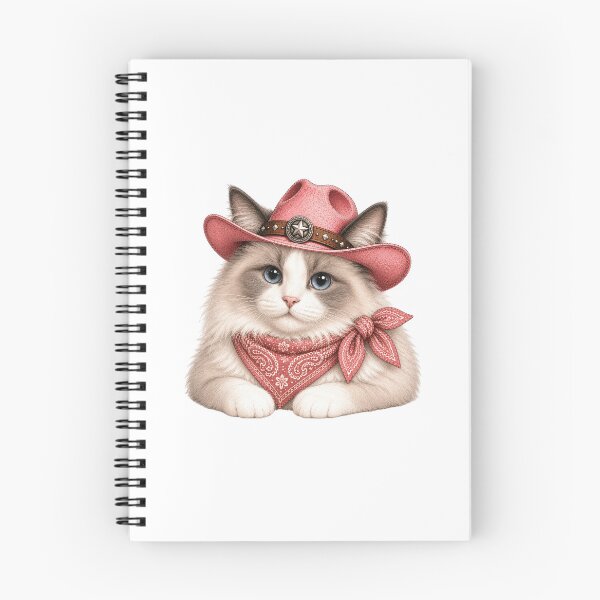 Item preview, Ragdoll Cat Pink Cowgirl Western Charm DesignCopy of Tabby designed and sold by BrandyandBeyond.