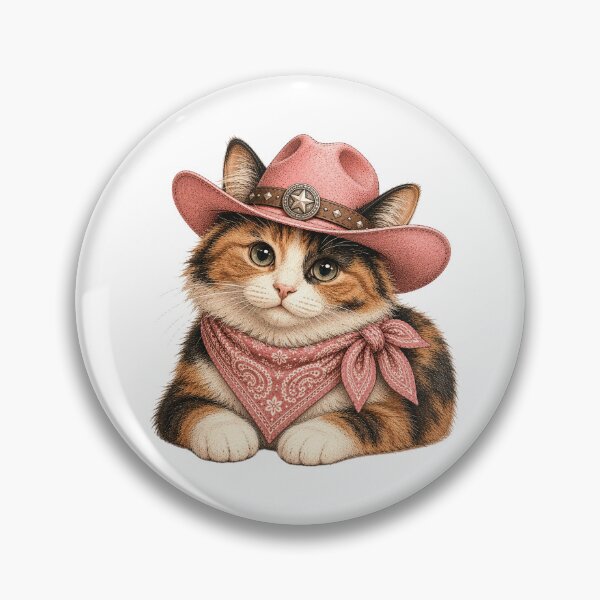 Item preview, Calico Cat Pink Cowgirl Western Charm Design designed and sold by BrandyandBeyond.