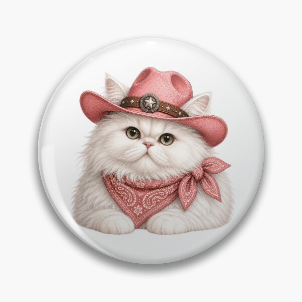 Item preview, Persian Cat Pink Cowgirl Western Charm Design designed and sold by BrandyandBeyond.