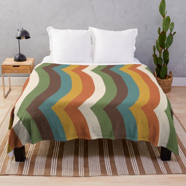 Item preview, Iconic Scandinavian 70s Vintage Wavy Stripes Pattern designed and sold by Deutschic.
