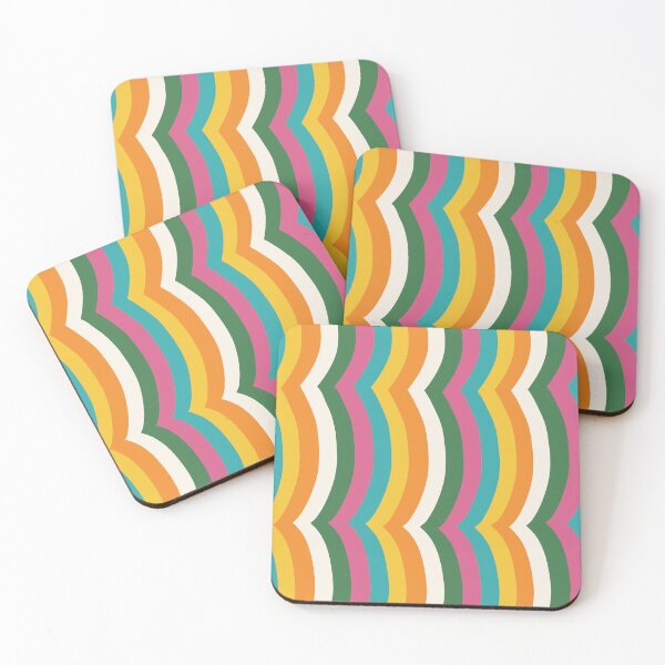 Item preview, Iconic Colorful 70s Vintage Wavy Stripes Pattern designed and sold by Deutschic.
