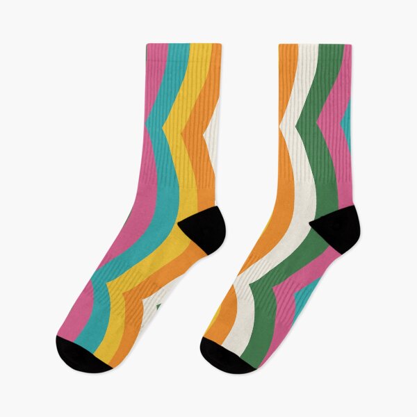 Item preview, Iconic Colorful 70s Vintage Wavy Stripes Pattern designed and sold by Deutschic.