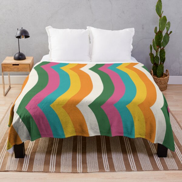 Item preview, Iconic Colorful 70s Vintage Wavy Stripes Pattern designed and sold by Deutschic.