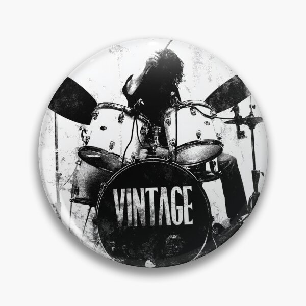 Item preview, Vintage Rock Drummer Music Print designed and sold by CosmicRockArt.