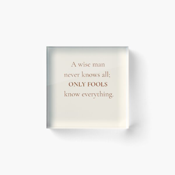 Item preview, Wise Man Never Knows All – African Proverb designed and sold by WitWiseDesigns.