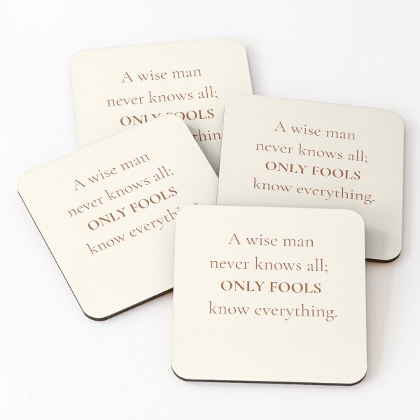Item preview, Wise Man Never Knows All – African Proverb designed and sold by WitWiseDesigns.