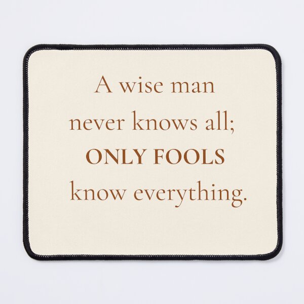 Item preview, Wise Man Never Knows All – African Proverb designed and sold by WitWiseDesigns.