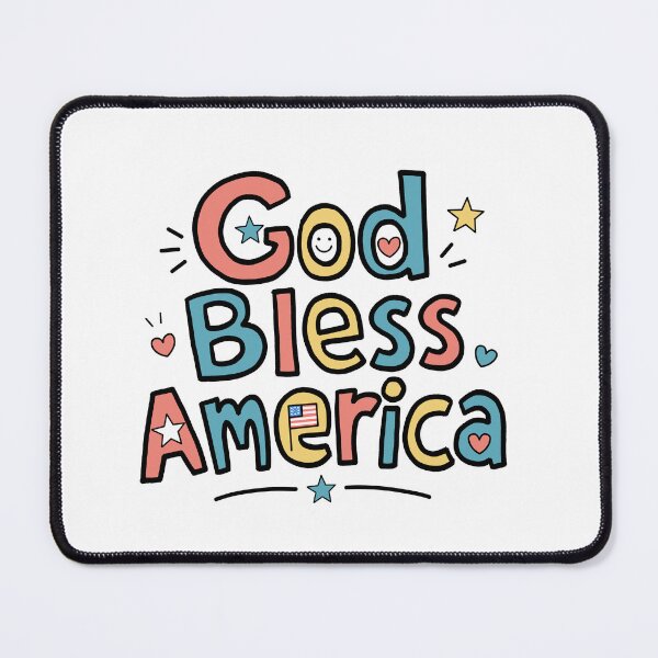 Item preview, God Bless America Cute Patriotic Christian Graphic designed and sold by OHSHALOM.