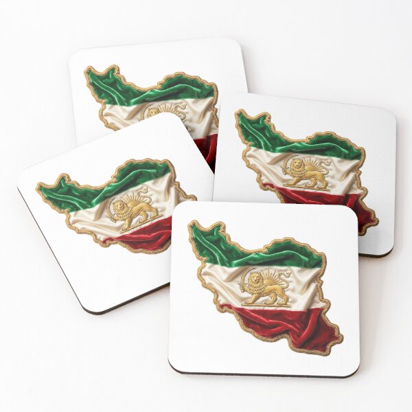 Item preview, Persian Map Pahlavi Flag designed and sold by My Joyful Charm Store.