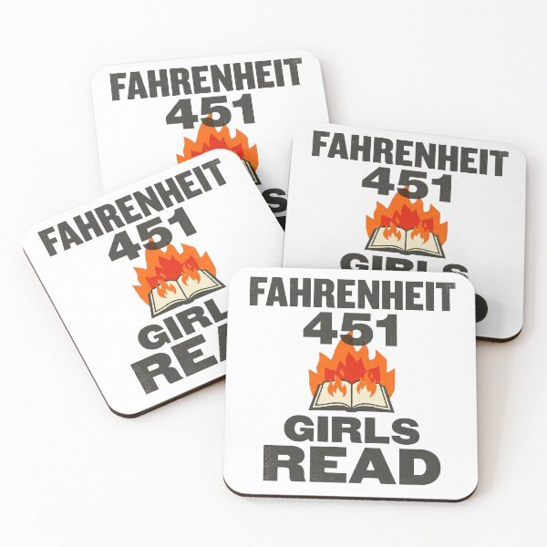 Item preview, Fahrenheit 451 Girls Read Distressed Hot Literary Book Design designed and sold by Terry Bain.