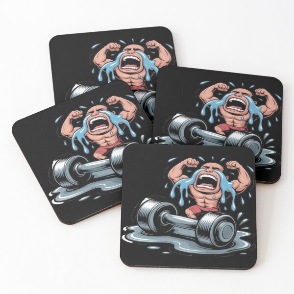 Item preview, Muscular Bodybuilder Crying Gym Meltdown Art designed and sold by DailySparks.