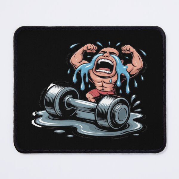 Item preview, Muscular Bodybuilder Crying Gym Meltdown Art designed and sold by DailySparks.
