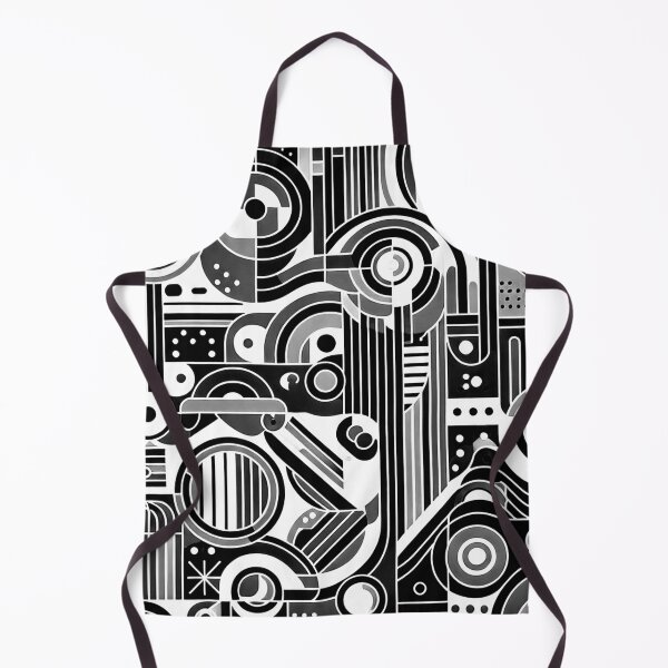 Item preview, Mid-Century Modern Sleek Black And White Ornate Geometric designed and sold by DEC02.