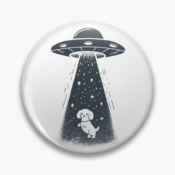 Item preview, UFO Abducting A Cute Dachshund Dog designed and sold by AHobbyAJob.
