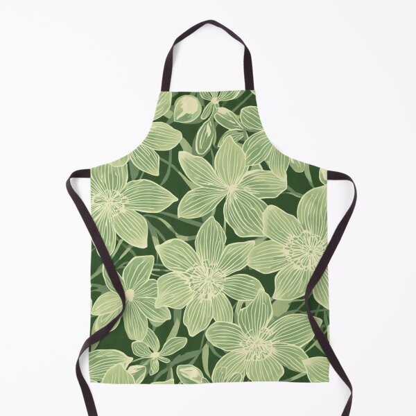 Item preview, White lined Japanese flowers designed and sold by Roxburylane.