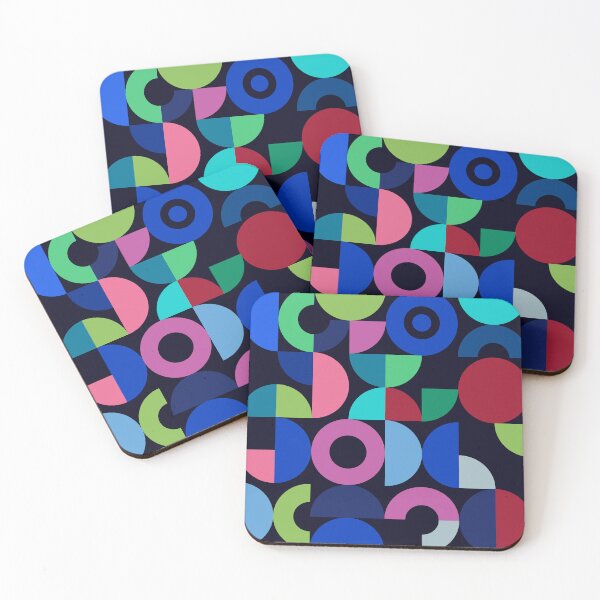Item preview, Retro Bauhaus Mid-Century Modern Colorful Abstract Circles designed and sold by DEC02.