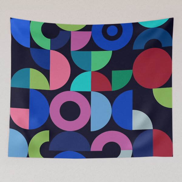 Item preview, Retro Bauhaus Mid-Century Modern Colorful Abstract Circles designed and sold by DEC02.