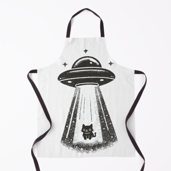Item preview, UFO Abducting A Cute Black Cat designed and sold by AHobbyAJob.