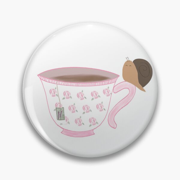 Item preview, Aesthetic floral tea cup with snail designed and sold by SnailTrailCo.