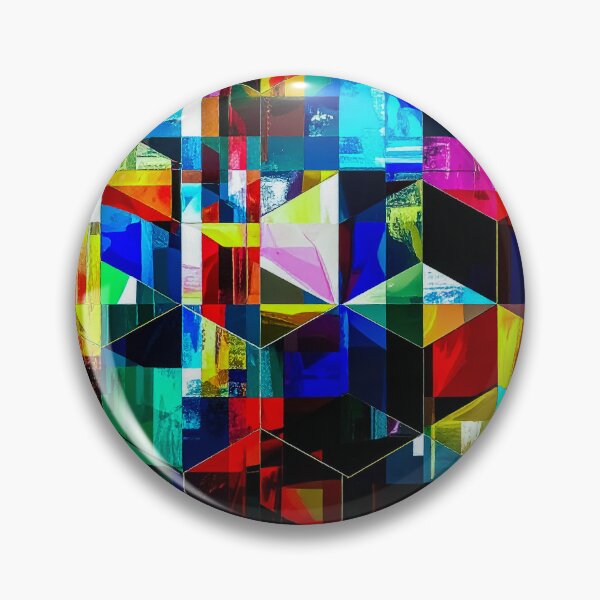 Item preview, Neon Glass Mosaic Geometric Abstract designed and sold by NizuCaCi.